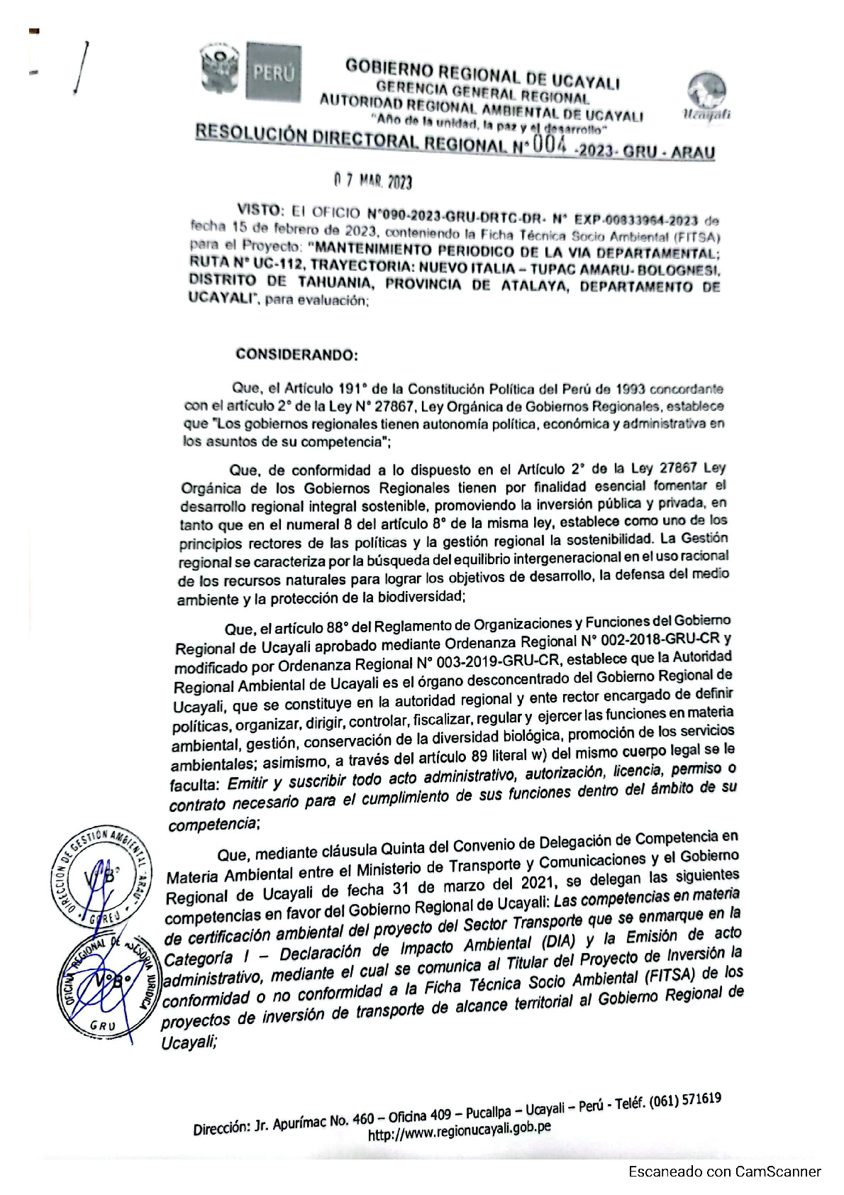 Fitsa Para El Proyecto Mantenimiento Peri Dico De La V A Departamental